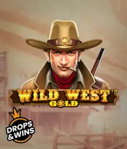  See the bold sheriff of "Wild West Gold," a thrilling slot game by Pragmatic Play. The image shows a confident sheriff with a sheriff’s badge, set against a sun-baked Old West town backdrop. The game's title is boldly featured in a stylized font, complementing the Wild West adventure theme. 